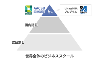世界全体のビジネススクールのピラミッド図